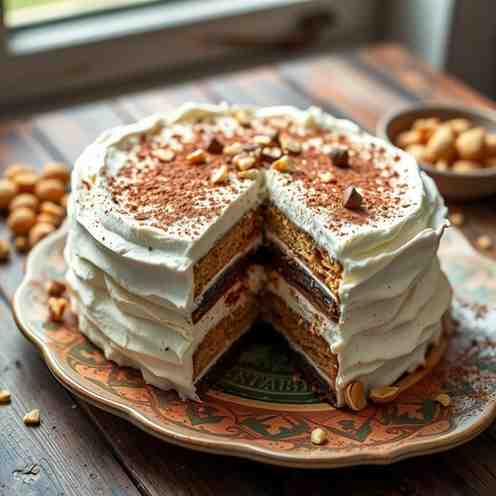 Hungarian Whipped Cream Cake - Somlói Galuska Recipe